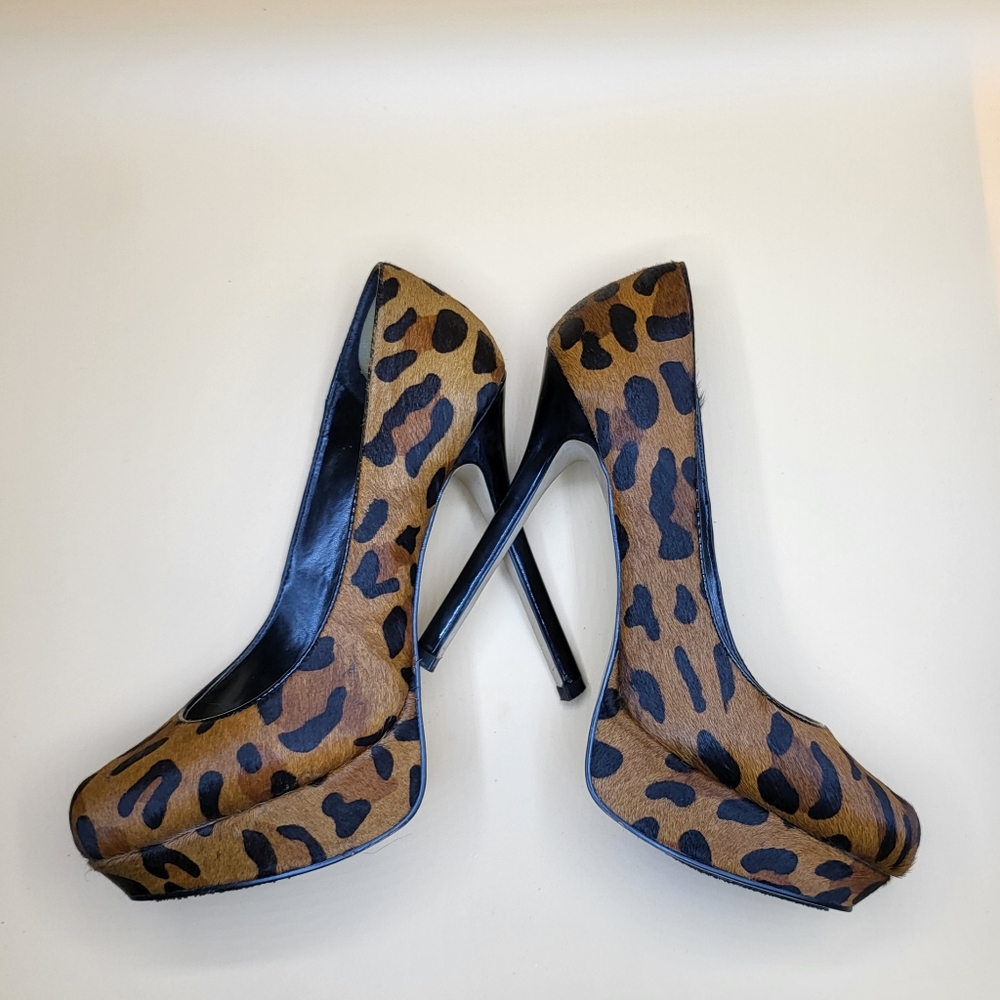 Leopard Print Platform Heels - image 2